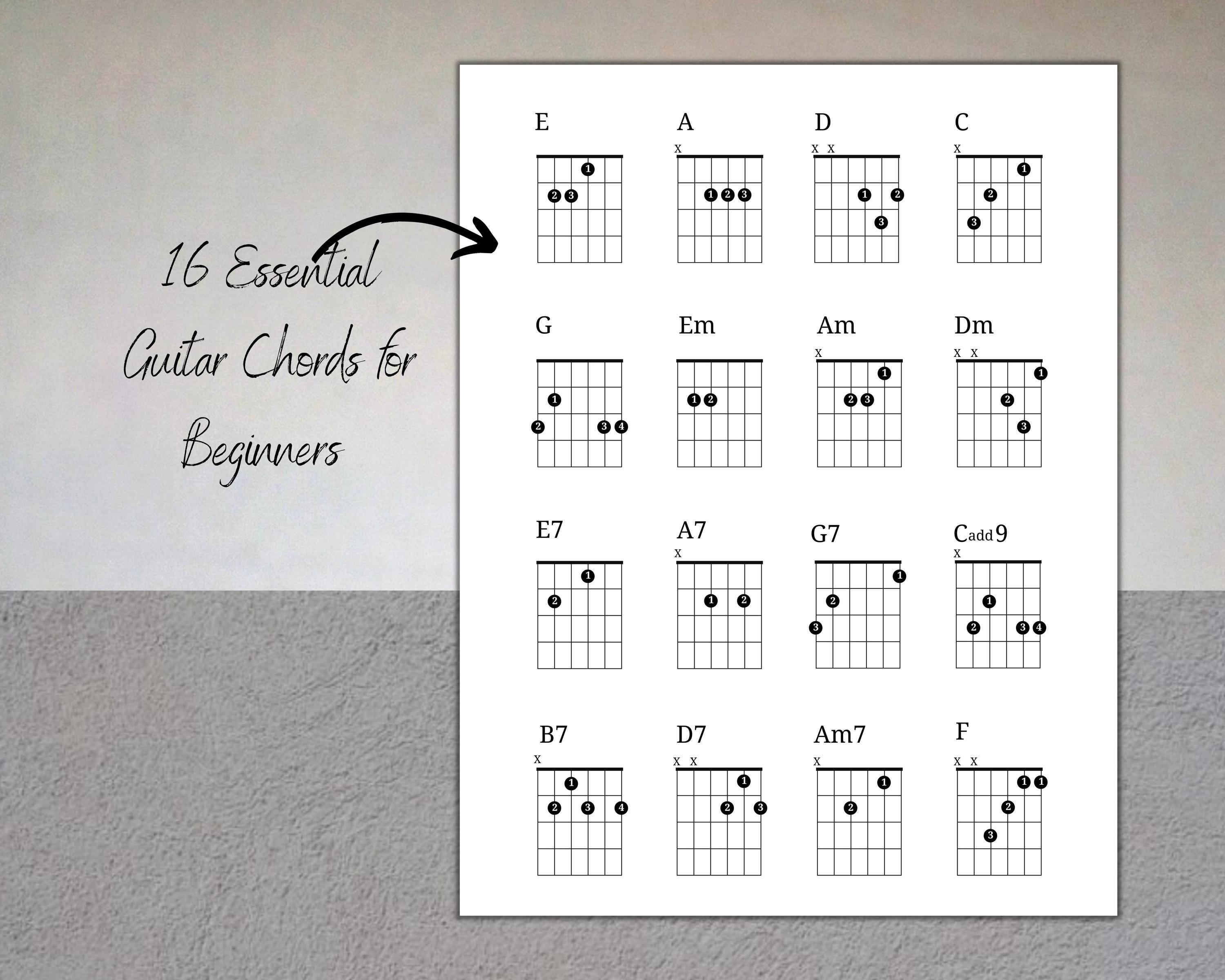 BASIC GUITAR CHORDS CHART PRINTABLE PDF FREE DOWNLOAD visual data 5