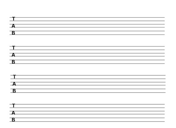 Guitar Tab Sheet Paper Printable Blank Tablature Paper for - Etsy
