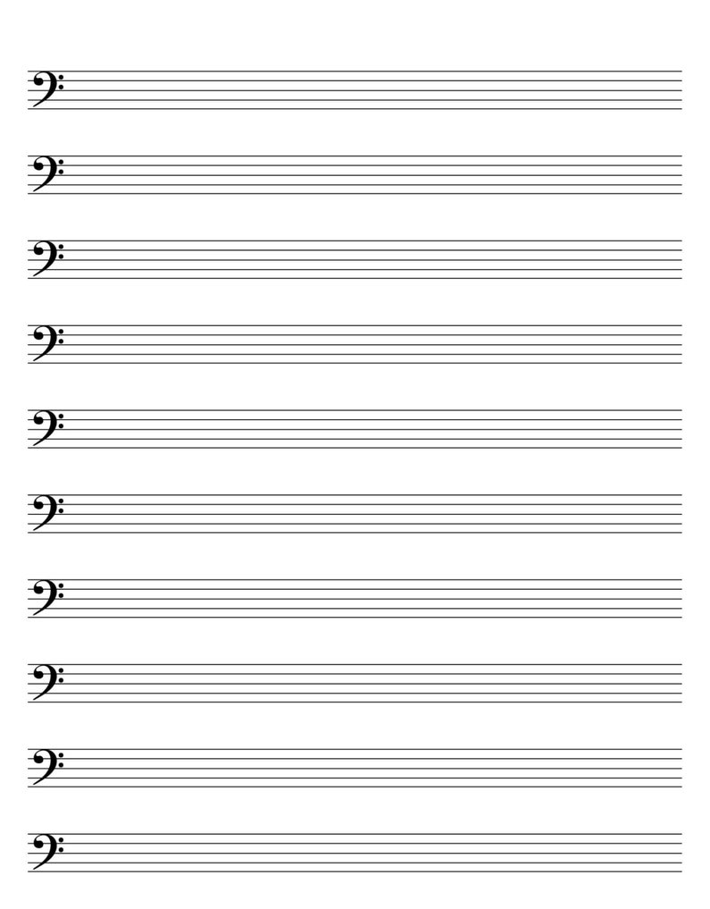 Printable Bass Clef Sheet Music - Il 794xN.4517220755 Kj08 