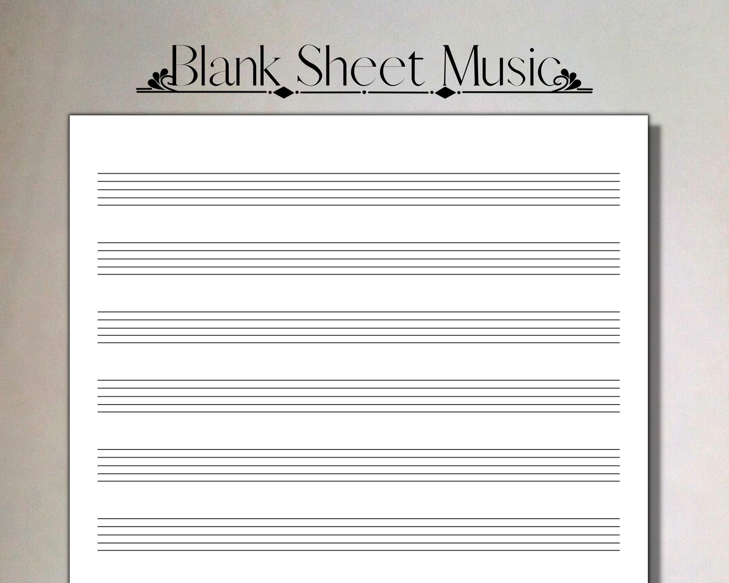 Printable Sheet Music Music Manuscript Paper Blank 10 Stave Etsy Printable Sheet Music Music Manuscript Paper Blank 10 Stave Etsy