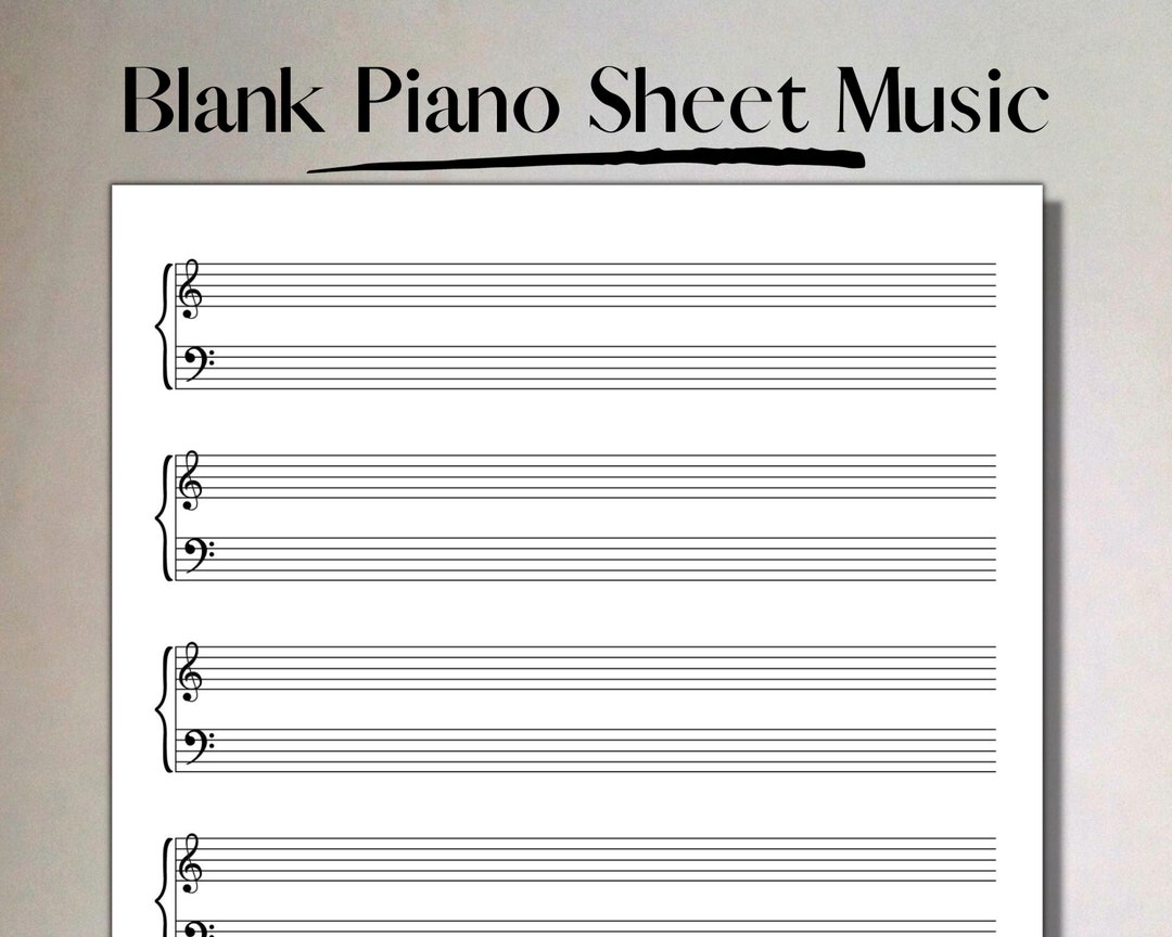 Printable Sheet Music Manuscript Paper, Treble & Bass Clef 12 Stave, PDF Instant Download, Piano Staff Paper, A4 and US Letter - Etsy printable-sheet-music-manuscript-paper-treble-bass-clef-12-stave-pdf-instant-download-piano-staff-paper-a4-and-us-letter-etsy