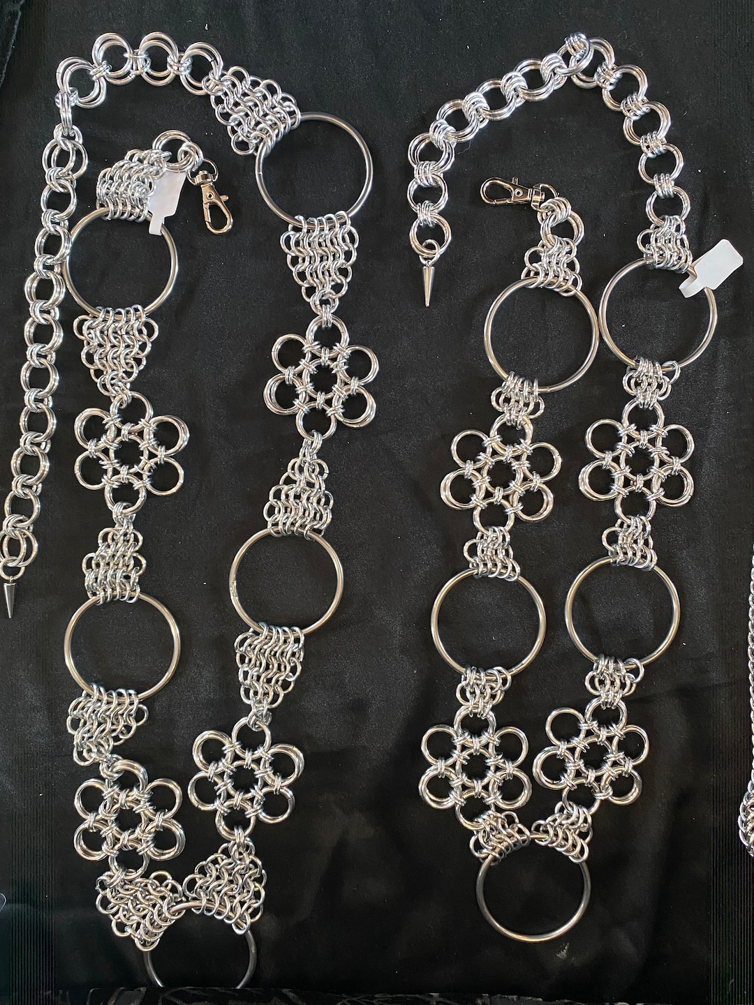 daisy chain belt chainmaille flowers