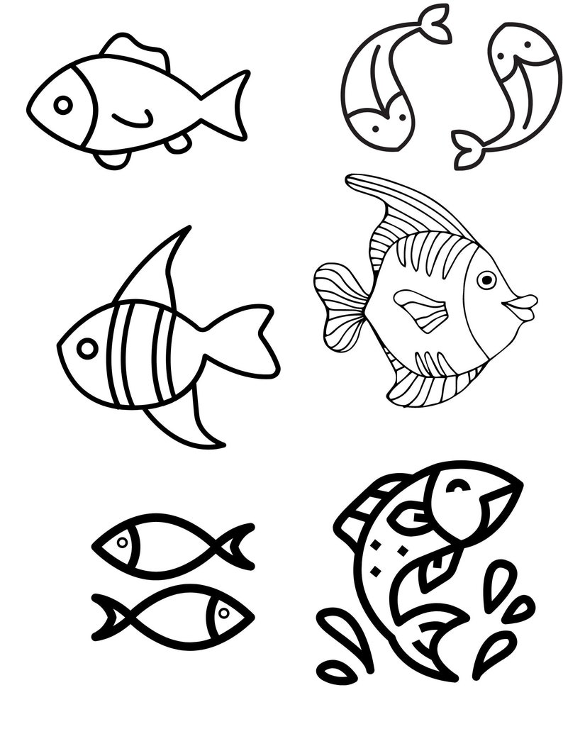 Fish Activity Sheets Etsy