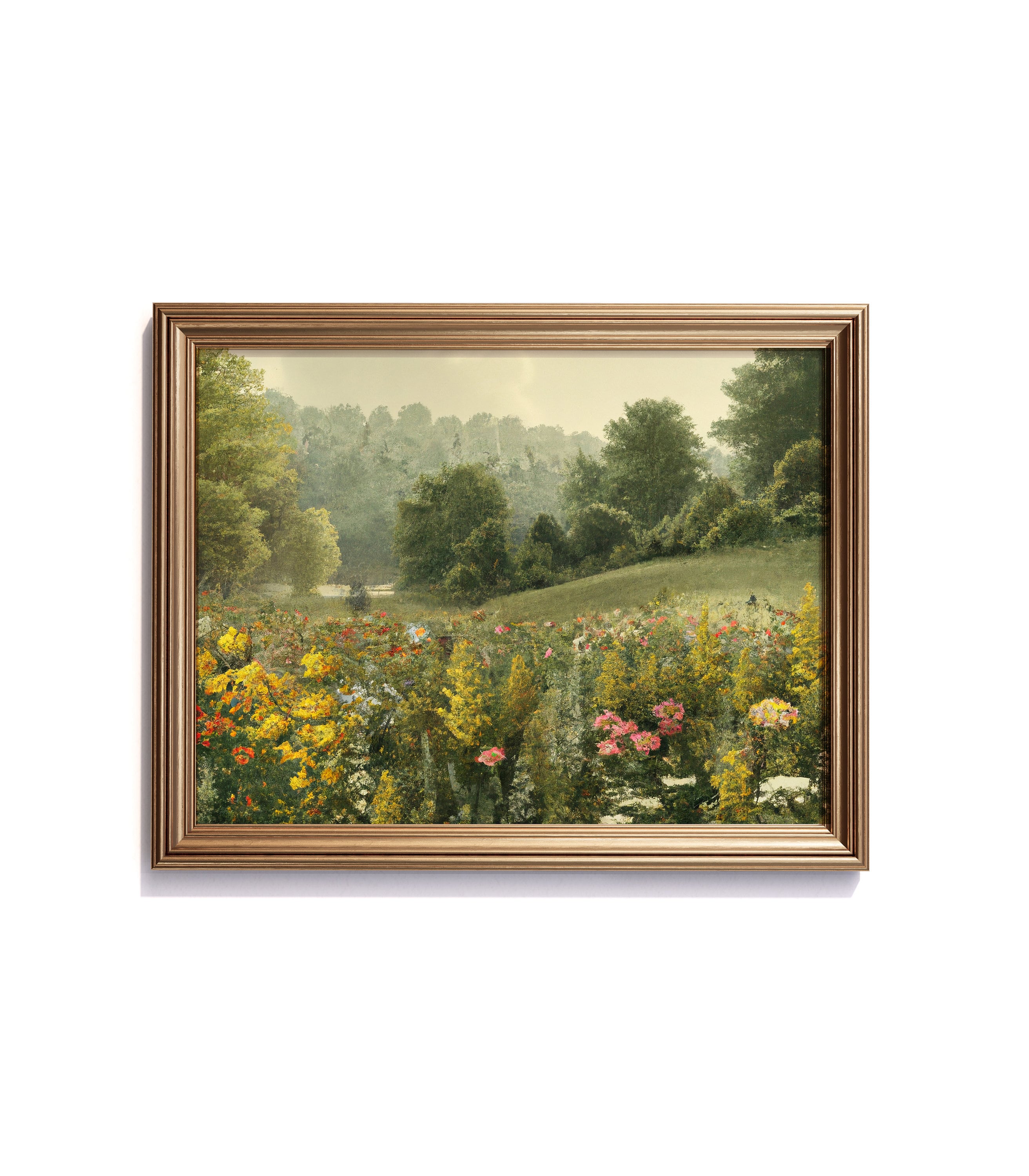 Wildflower Field Landscape Art Print Floral Art Classic - Etsy
