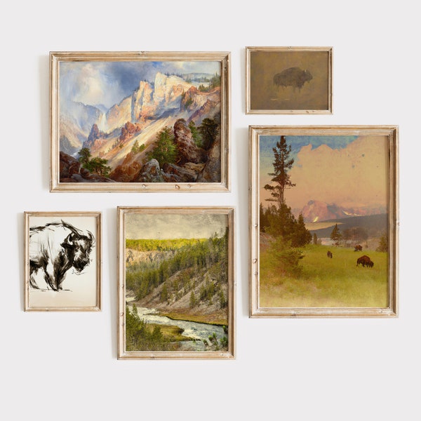 Yellowstone Landscape Art Etsy