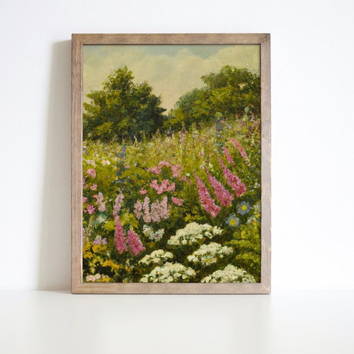 Wildflower Field Landscape Art Print Floral Art Classic - Etsy