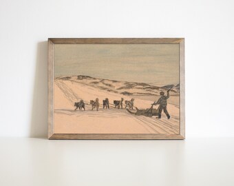 Vintage Winter Landscape Painting - Vintage Winter Print in Classic 1800's Style - Printable Digital Download - No. 3