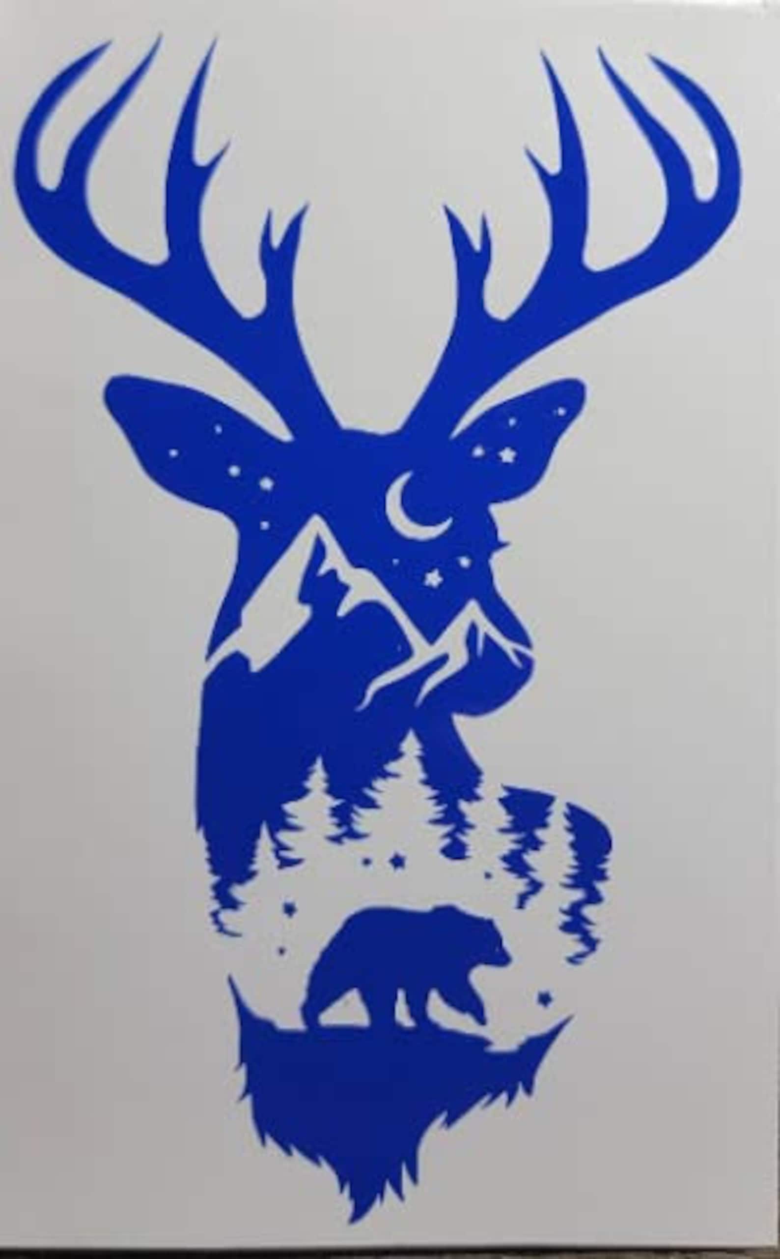 Deer and Bear Vinyl Decal Truck Decal Hunting Decal Window Decal