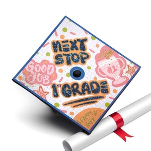 Kindergarten graduation cap topper,congratulations gift,class of 2023,Personalized grad deco,kid childern student graduation,grad cap design