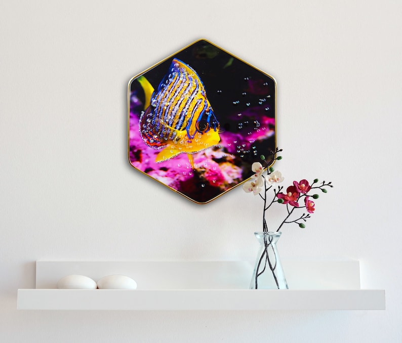Resin Art Paintingtropical Fish Painting,fish Wall Art,big Colorful Fish,resin Wall Art