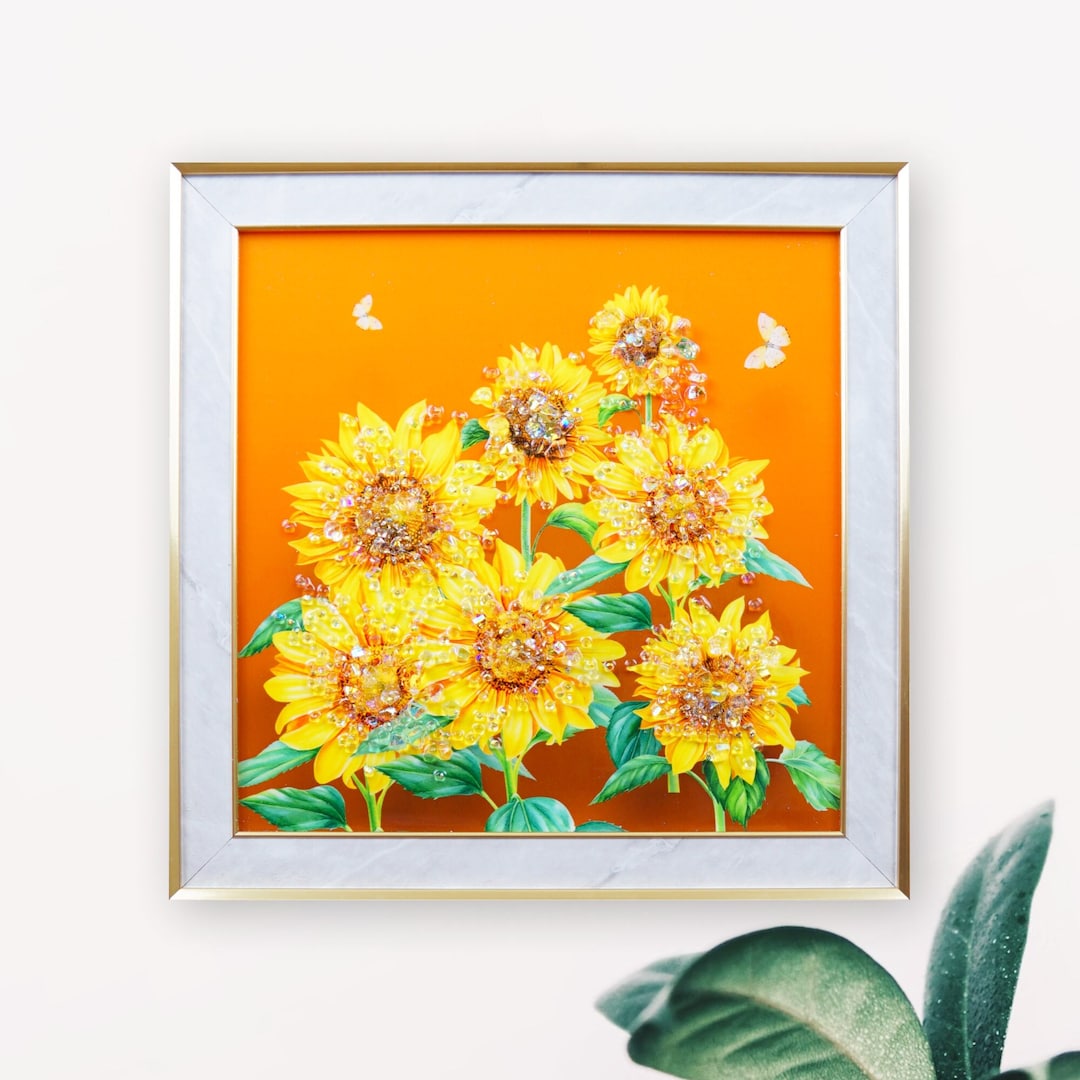 Resin Art Paintingsunflower Paintingrealistic Etsy