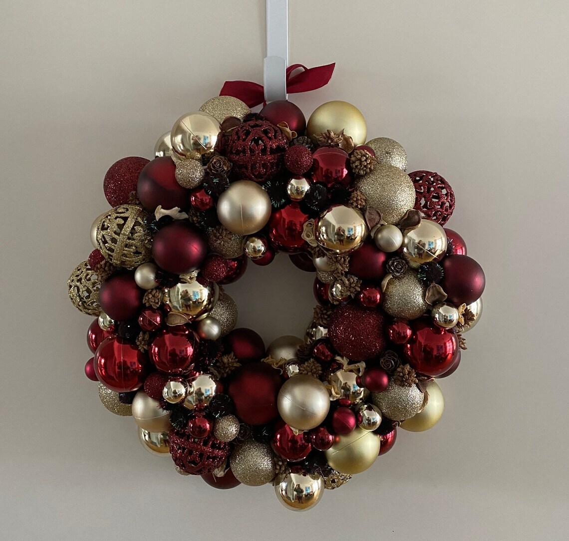 Christmas Wreath Ball Wreath Shatterproof Ornaments Wreath Etsy Canada
