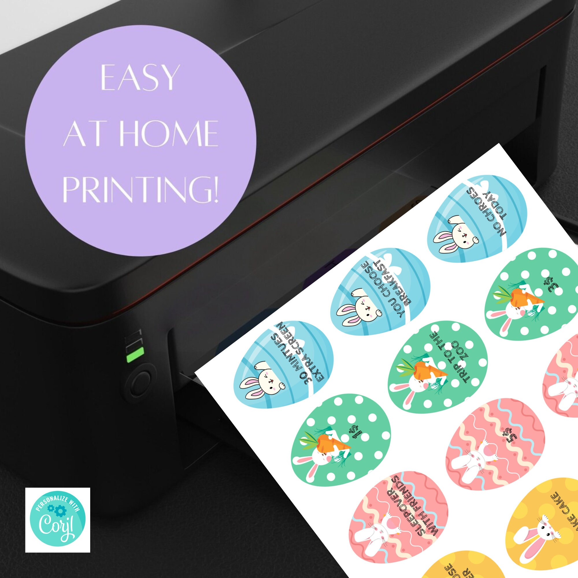 Editable Easter Egg Token Set: Printable Easter Coupons for Kids Easter ...