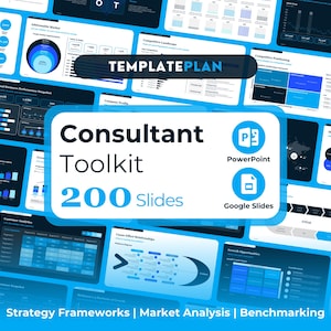 Consulting Toolkit | Powerpoint Template for Strategy Presentations, Finance & Market Analysis, McKinsey Slides, Google Slides for Business