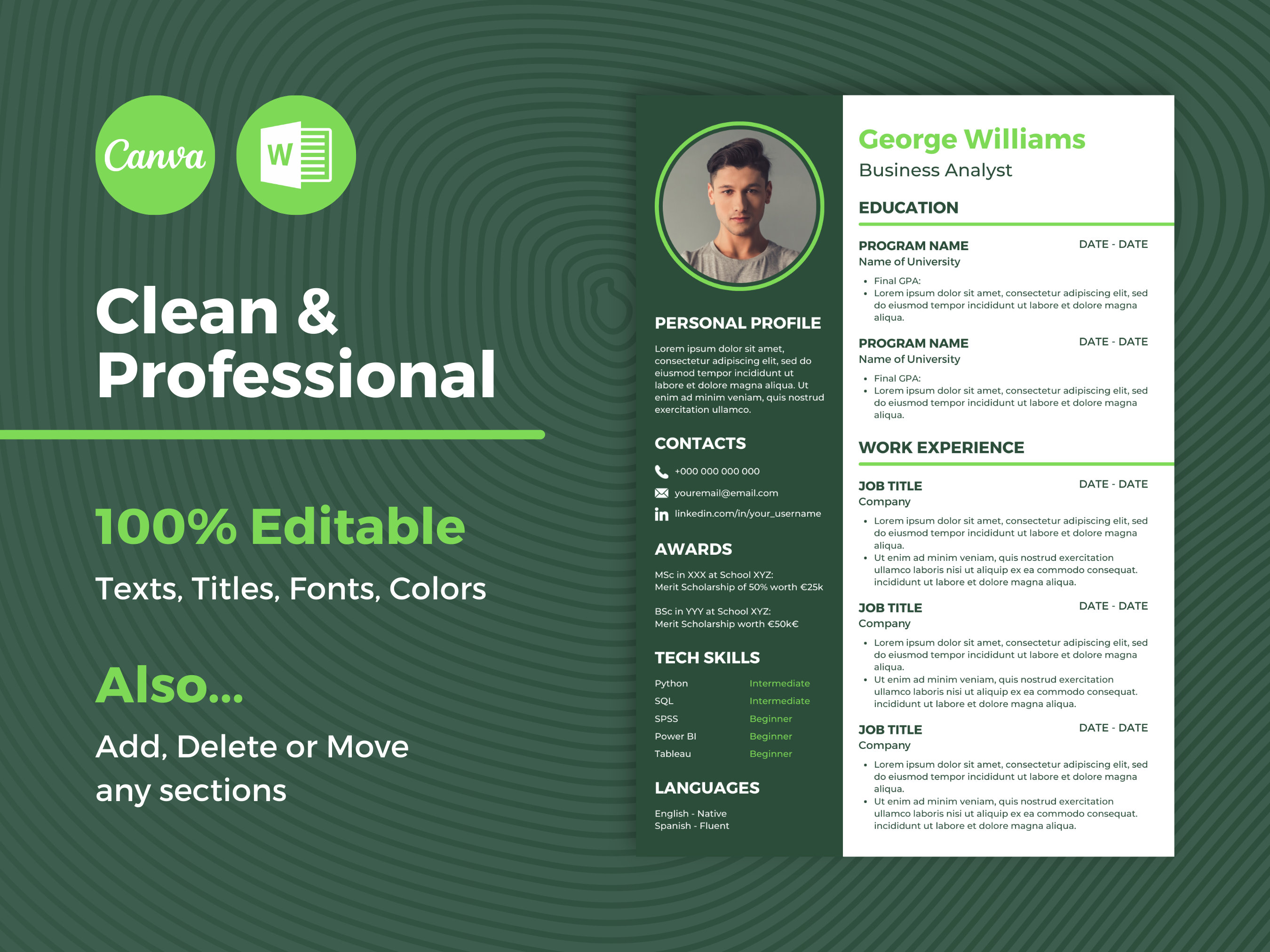 Creative Clean Consulting Invoice XLSX Design