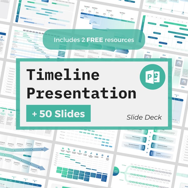 Timeline Presentation PowerPoint GANTT Chart Template for Project Management & Consulting Business Presentation, Project Plan, Google Slides