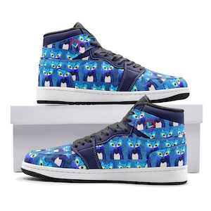 Sneakers Jordy Foxart N96 by Malopium High Top Women Men Free Shipping Leather Vegan Blu Nike Jordan Type