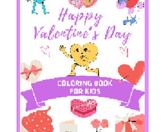 50 Page Valentine's Day Coloring Book. Fun Activity for Kids, Toddlers, and Preschool Children. Variety of simple & easy-to-color Images.