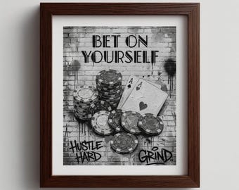 Conjunto de arte urbano: láminas de fichas y cartas de póker inspiradas en el grafiti (descarga digital)