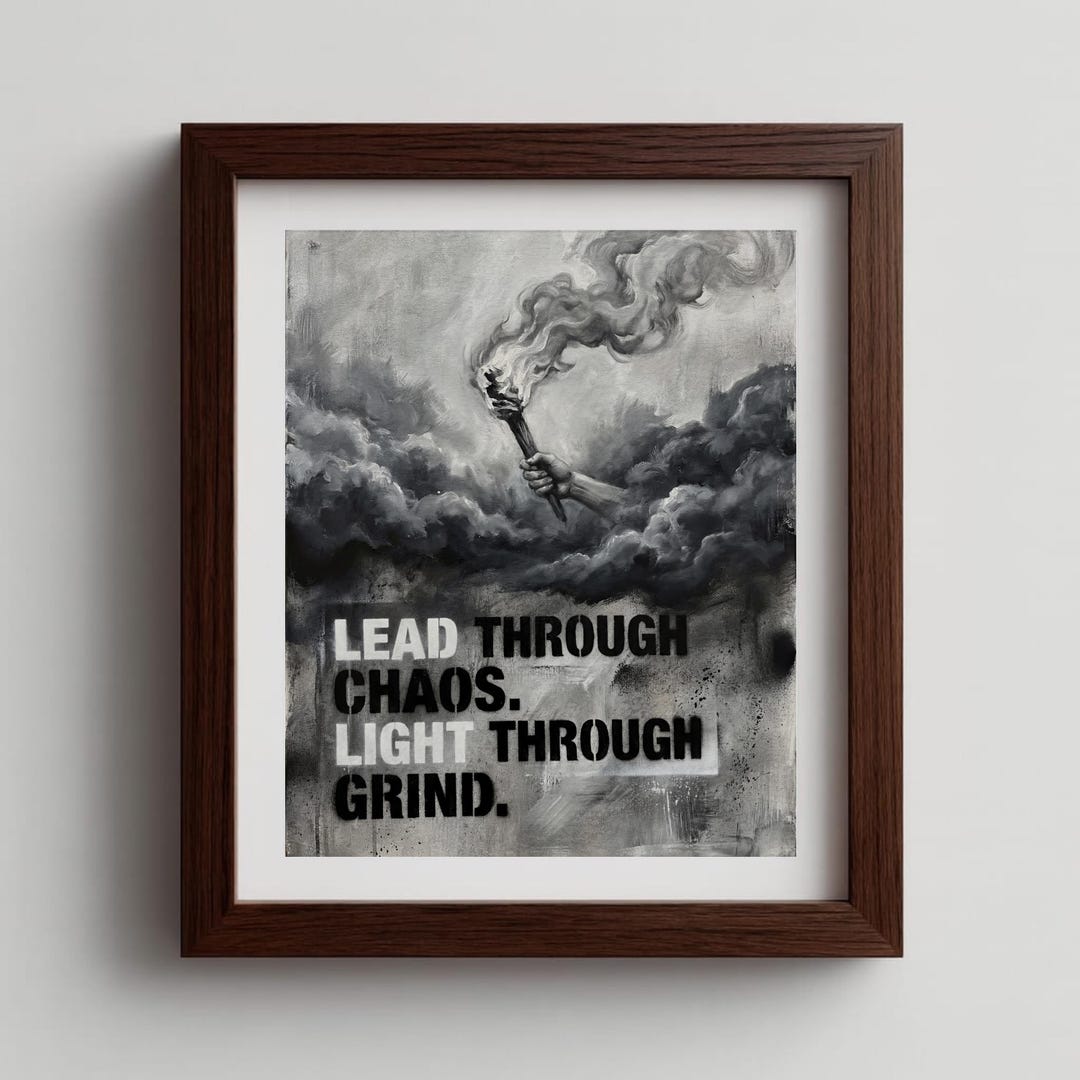 Black and White Office Wall Art - Vintage Poster with Motivational ...