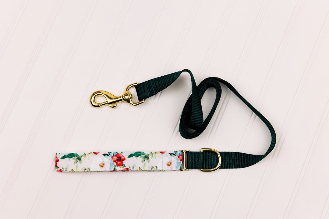 Winter Poppies Dog Leash. Water Resistant Recycled Canvas Etsy