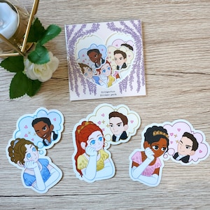 Door Bridgerton geïnspireerd stickerpakket - Daphne, Kate & Penelope combo