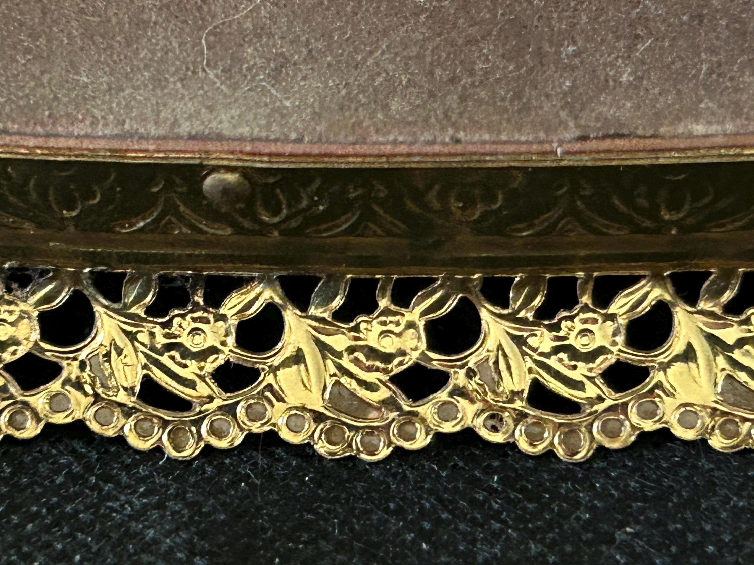 Matson Golden Vanity or Bedroom Mirror Rose Tray: MCM Golden Roses