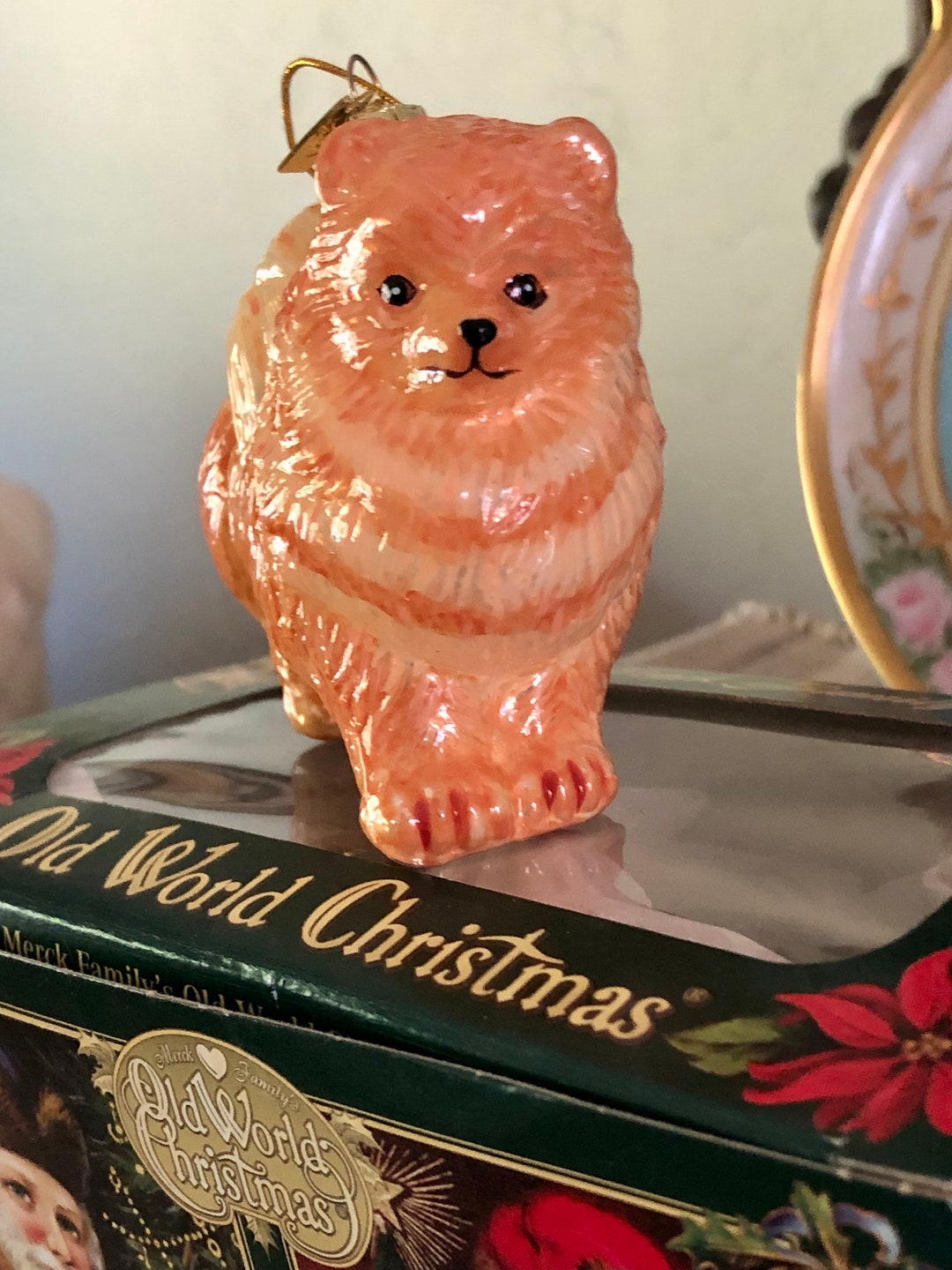 Merck Familys Old World Christmas Glass Pomeranian Ornament Etsy