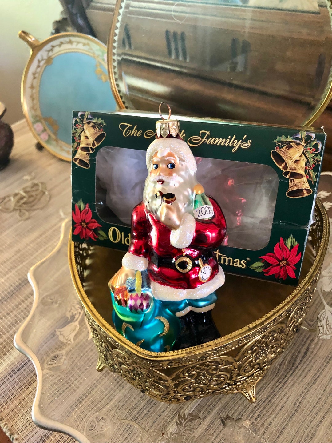 Merck Family Old World Christmas Glass Millennium Santa Etsy