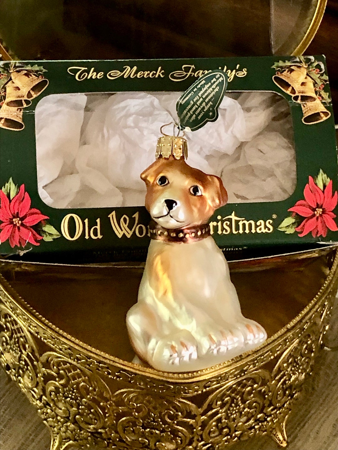 Merck Familys Old World Christmas Glass Jack Russell Terrier or Terrier