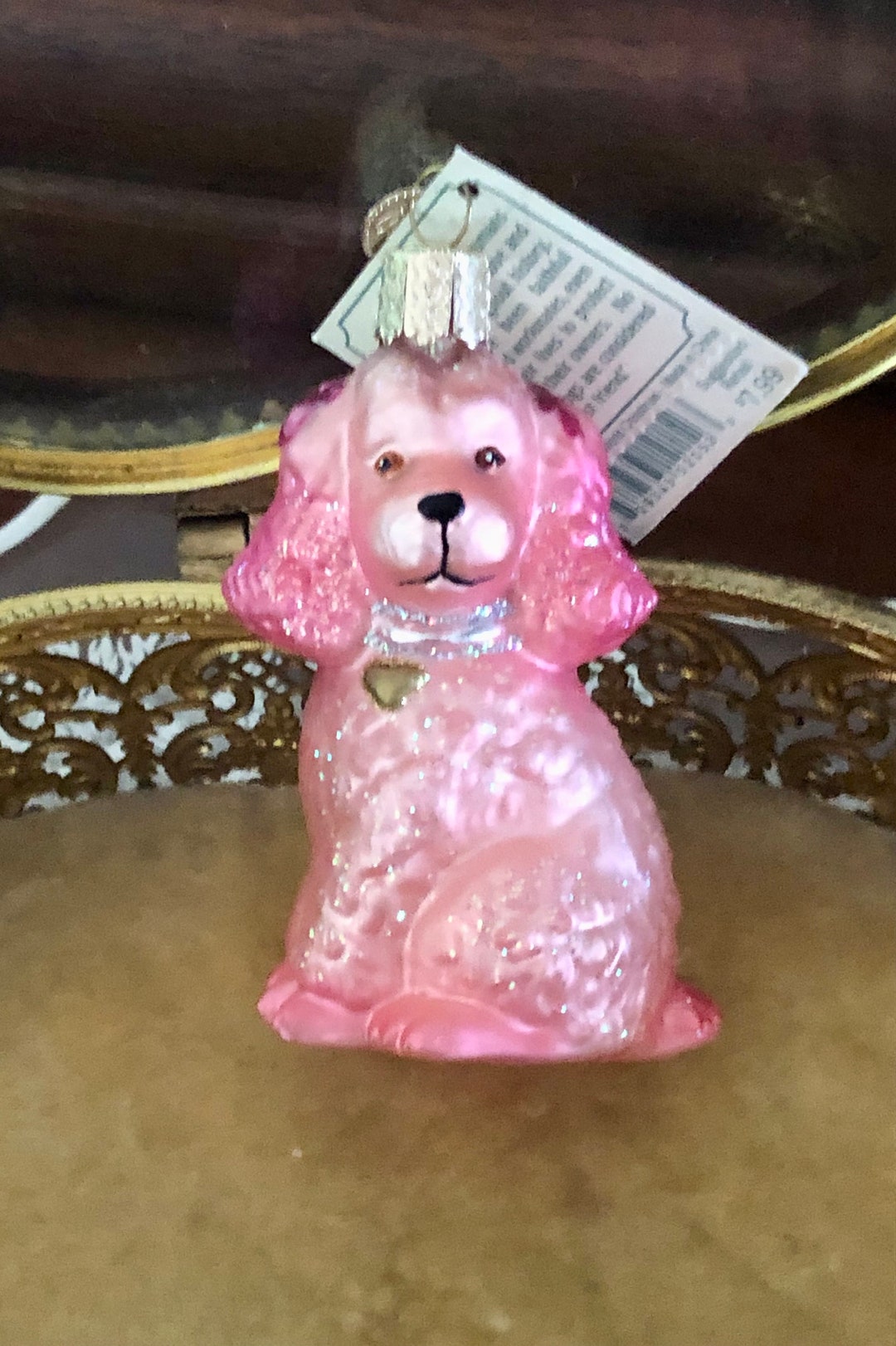 Merck Familys Old World Christmas Pink Poodle Christmas Holiday