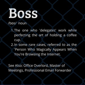 Bossy Def Boss Definition SVG Funny Boss Saying PNG Boss's Day, Supervisor ...