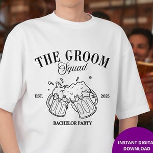 The Groom Squad SVG PNG bière enterrement de vie de jeune fille, le marié club svg garçons d'honneur chemise cadeau, chemises de mariage assorties svg nuptiale Cricut