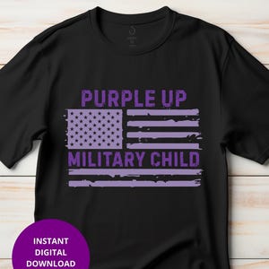 Lila bis Militärkind PNG Militärkind Monat Bewusstseins-Shirt PNG, US-Flagge PNG, Militär Kinder Familien Geschenk, Militär Mutter, amerikanische Flagge