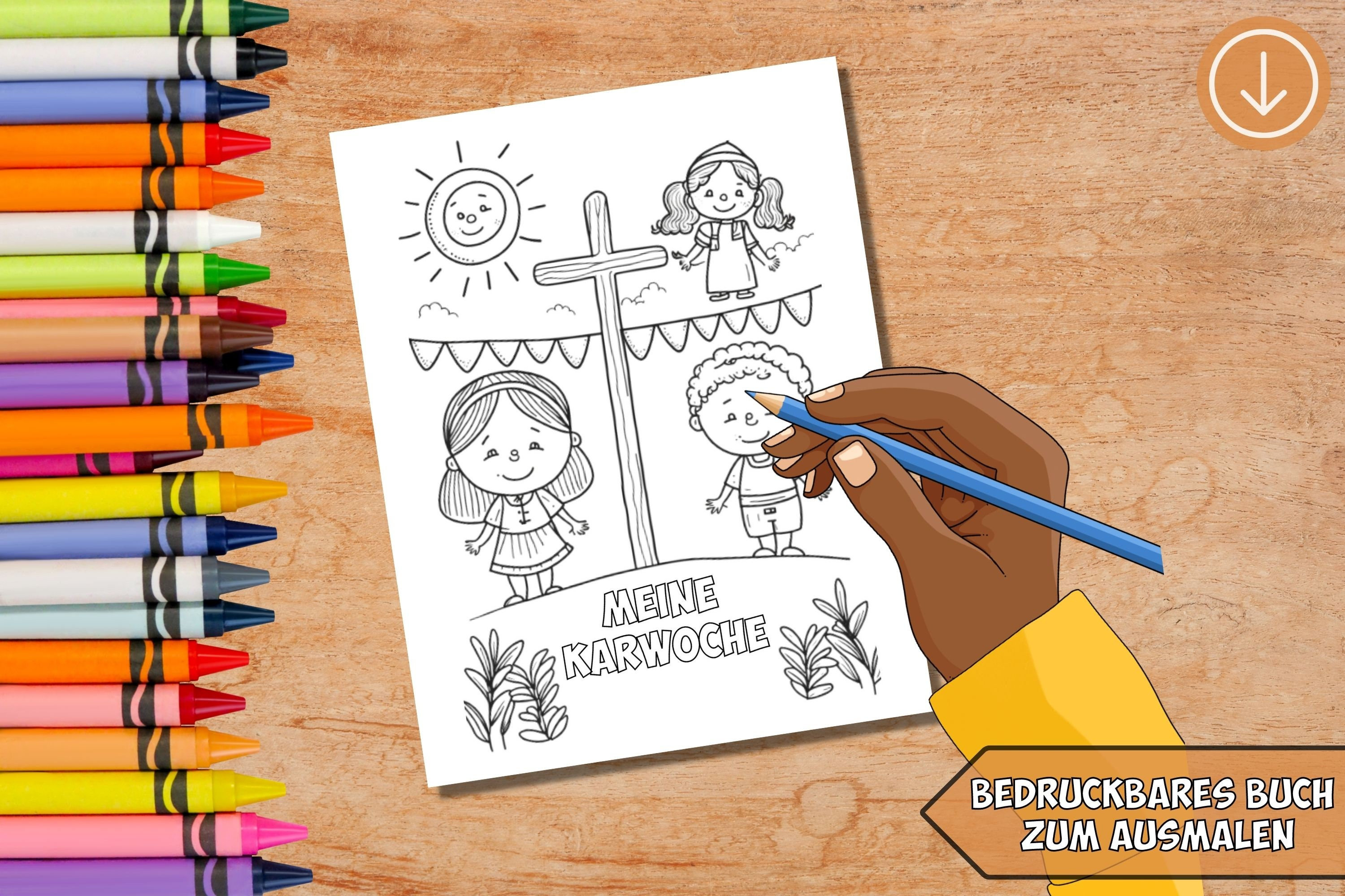 My German Holy Week Coloring Book for Kids Party Favors - Etsy