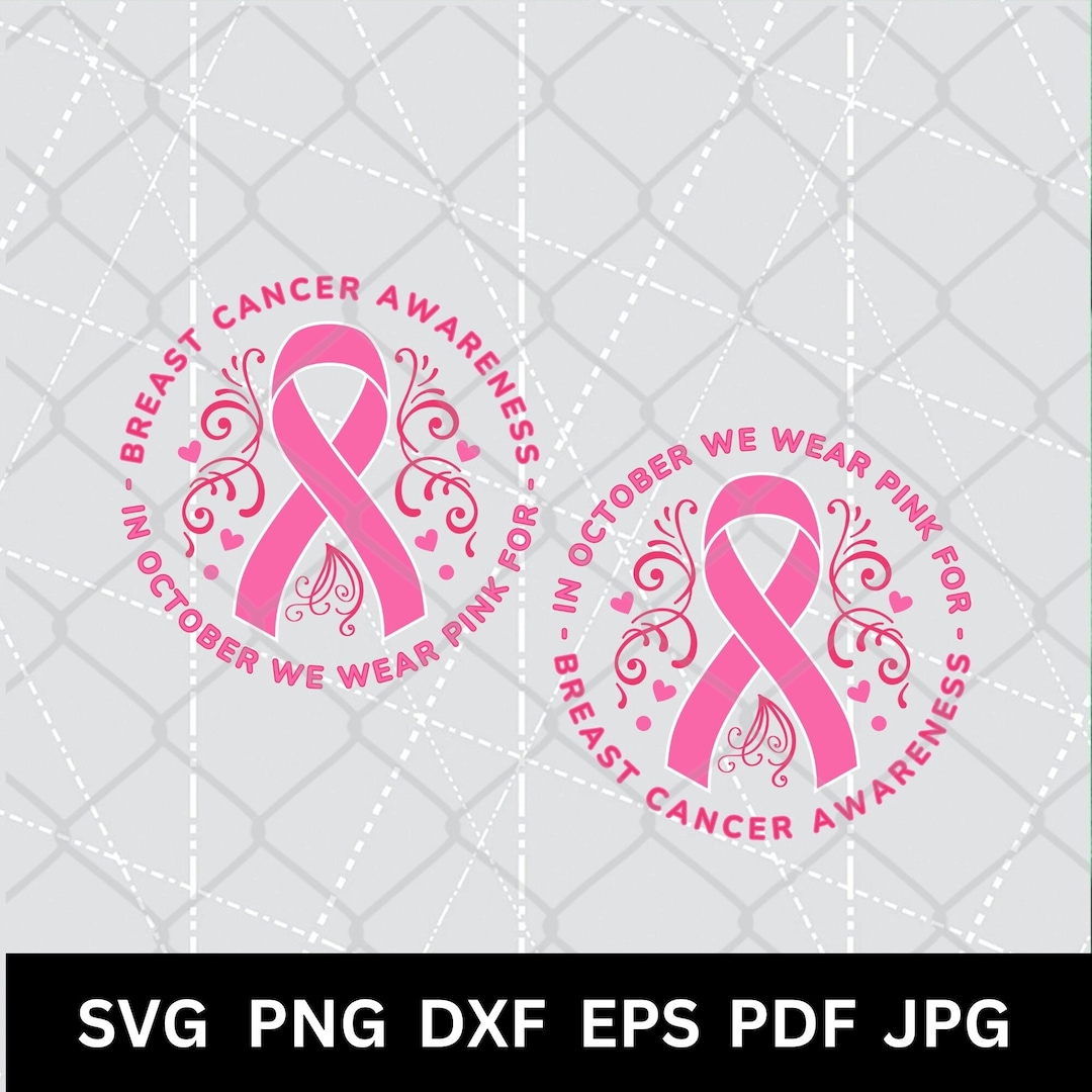 Breast Cancer Awareness Pink Ribbon Design (digital Download) - Etsy UK