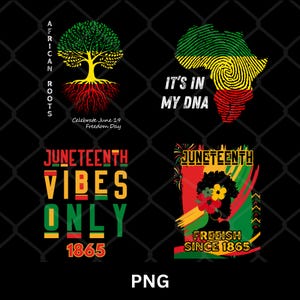 Juneteenth PNG-bundel African Roots, Juneteenth Freeish Since 1865 PNG Juneteenth Vibes Only, Freedom Day Afro Girl, Afro Woman-sublimatie