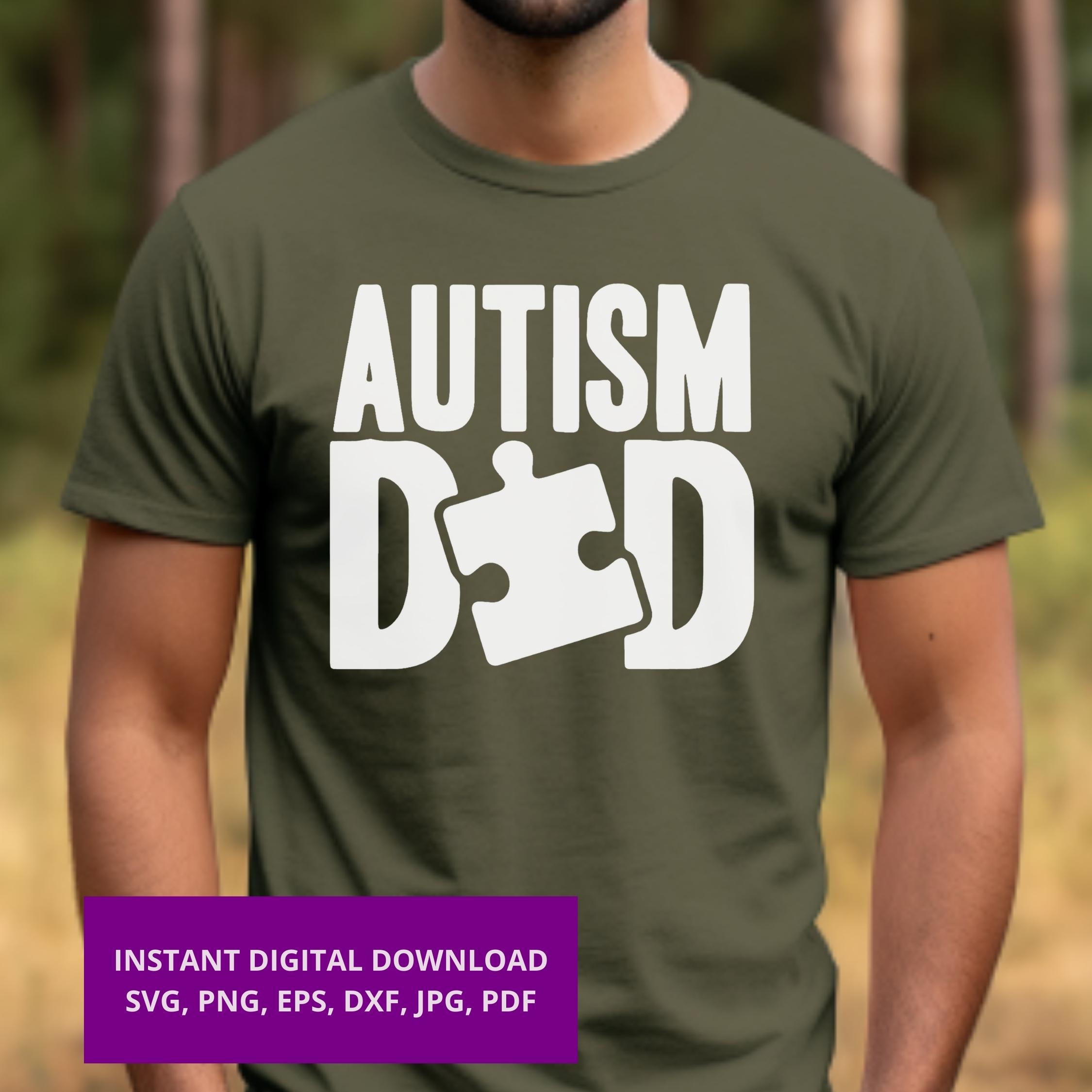 Autism Dad Mom SVG PNG, Puzzle Piece Awareness Design (digital Download ...