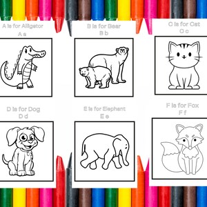 ABC Animal Coloring Pages Preschool Kindergarten Alphabet Printable ...