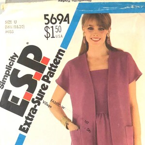 Vintage tailliertes Sommerkleid & ungefütterte Jacke Schnittmuster