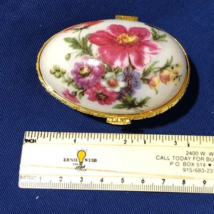 Vintage handbemalte Faberge Stil China Ei Trinket Box-NIB