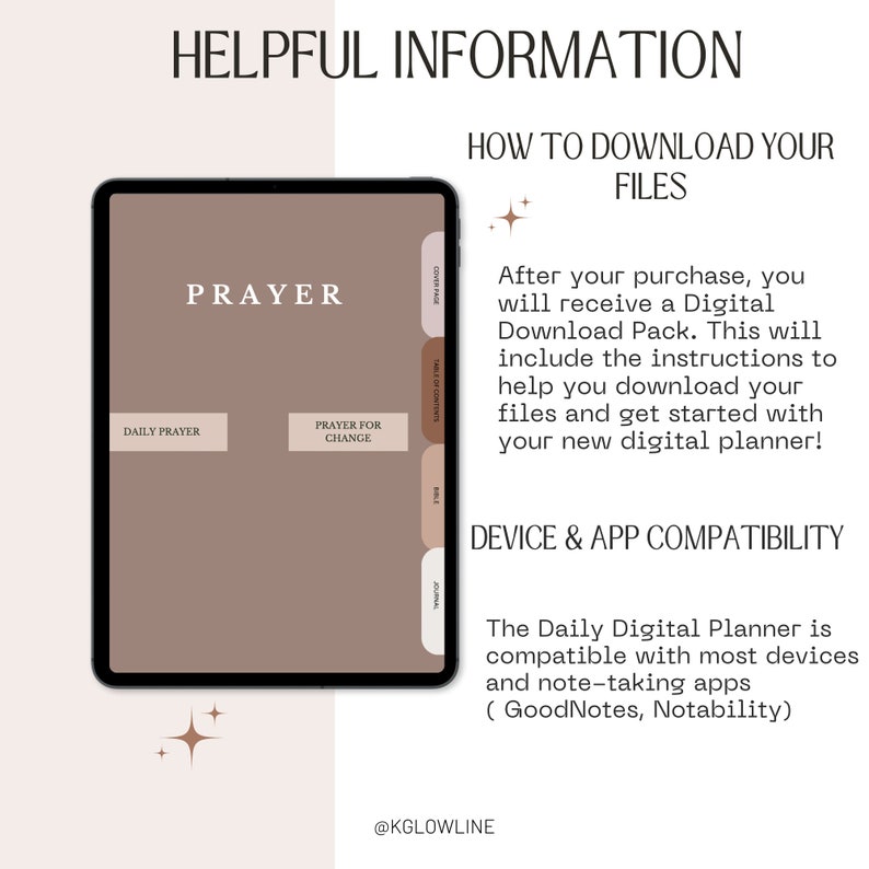 Digital Bible Study Prayer Journal Instant Download - Etsy