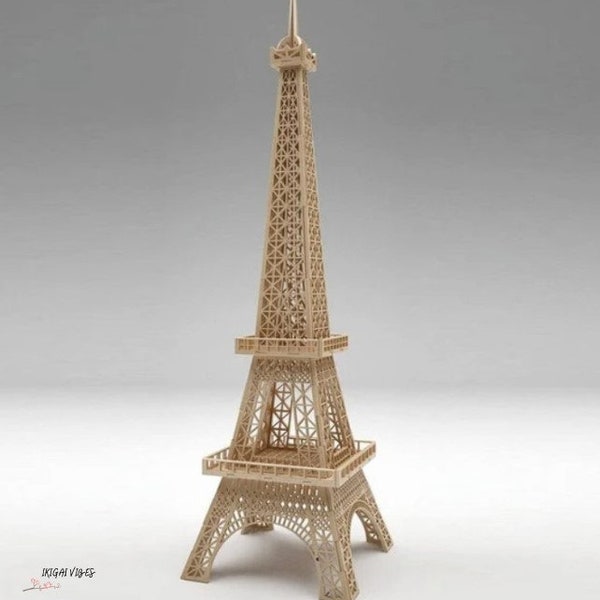 TOUR EIFFEL Fichier découpé au laser, fichiers de gravure, dxf/cdr/dwg/Casse-tête EIFFEL pour adultes/Décoration/Designs/Motifs/Fichiers numériques