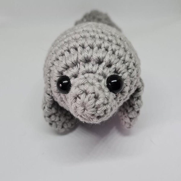 adorable crochet, animal crochet, crochet pattern, beginner crochet, beginner pattern, small animal crochet, cute manatee, easy crochet