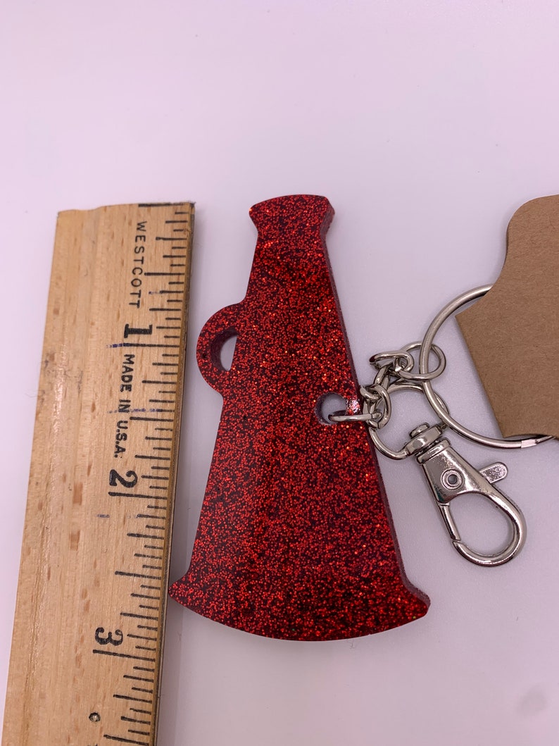 Cheer Megaphone Keychain Etsy