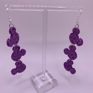 Triple Dangle Earrings Mouse Inspired