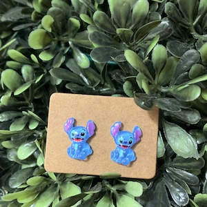 Stitch animal stud earrings