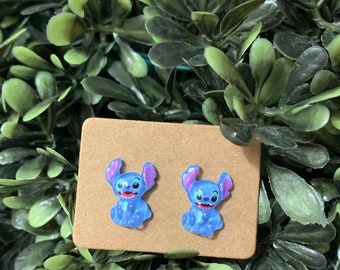 Stitch animal stud earrings