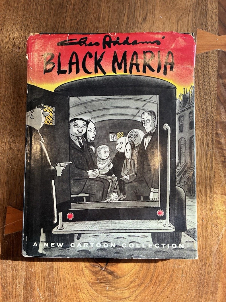 Vintage 1960 Chas Addam’s Black Maria Hardcover Comic Book image 1