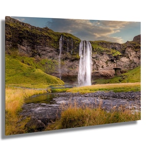 Seljalandsfoss Waterfall in Iceland: Fine Art / Print / Canvas / Acrylic / Metal / Wall Decor / Landscape Photograph